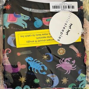 Little Sleepies Star Signs Pajama Set - Black and Multicolor
